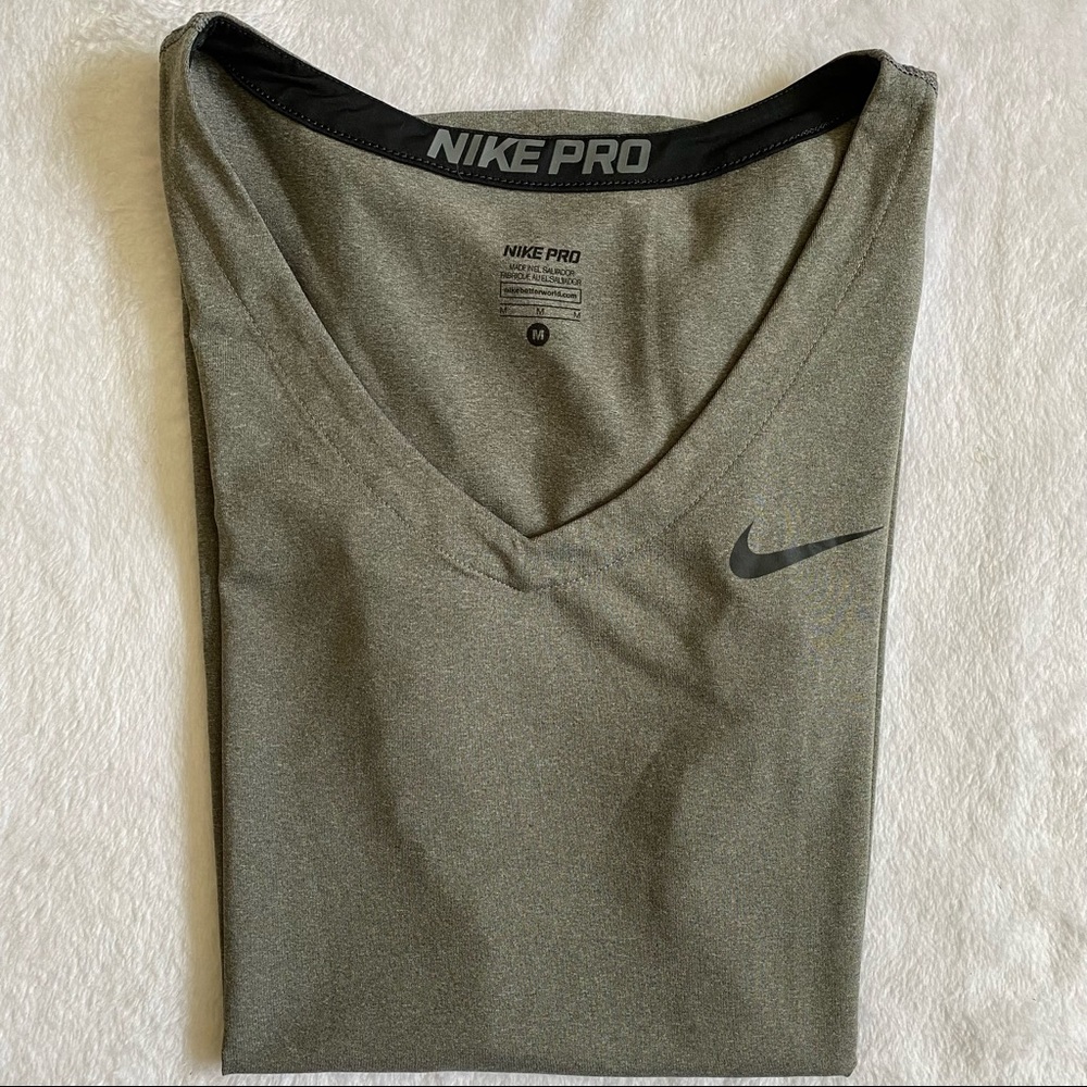 Nike Pro Dri Fit Short Sleeve Shirt - Gray